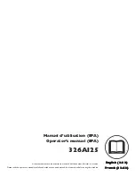 Preview for 1 page of Husqvarna 326AI25 Operator'S Manual