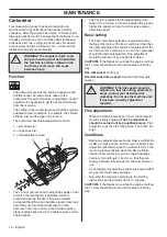 Preview for 16 page of Husqvarna 326HD60 Series Operator'S Manual