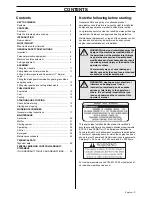 Preview for 3 page of Husqvarna 326RJX Series Operator'S Manual