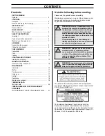 Preview for 3 page of Husqvarna 326SX Series Operator'S Manual