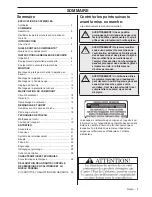 Preview for 3 page of Husqvarna 327HDA65X Series Operator'S Manual