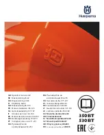 Preview for 1 page of Husqvarna 350BT Operator'S Manual