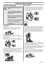 Preview for 21 page of Husqvarna 357XP E-tech Operator'S Manual