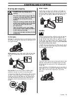 Предварительный просмотр 19 страницы Husqvarna 357XP EPA I, 359 EPA II Operator'S Manual