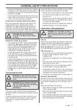 Preview for 17 page of Husqvarna 414 EL Operator'S Manual