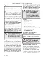 Preview for 106 page of Husqvarna 418 EL 420 EL Operator'S Manual