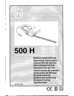 Husqvarna 500 H Operating Instructions Manual preview