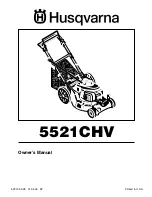 Husqvarna 5521CHV Owner'S Manual предпросмотр