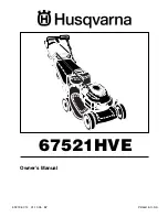 Husqvarna 67521HVE Owner'S Manual preview