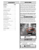 Preview for 2 page of Husqvarna 750 Operator'S Manual