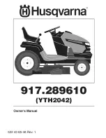 Предварительный просмотр 1 страницы Husqvarna 917.289610 Owner'S Manual