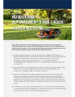 Preview for 2 page of Husqvarna AUTOMOWER 430X Gluing Instructions