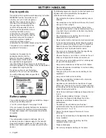 Preview for 4 page of Husqvarna BLi520x Operator'S Manual