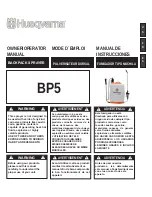 Husqvarna BP5 Owner'S/Operator'S Manual preview
