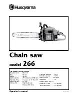 Husqvarna CHAIN SAW 266 Operator'S Manual preview