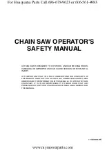 Preview for 1 page of Husqvarna Chain Saw Operator'S Safety & Operating Instruction Manual