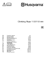 Husqvarna Climbing Rope 11.5 mm Operator'S Manual preview