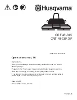 Preview for 1 page of Husqvarna CRT48-33K Operator'S Manual