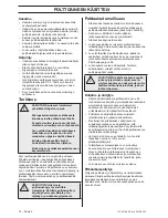 Предварительный просмотр 74 страницы Husqvarna CS 2234S Operator'S Manual