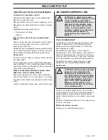 Preview for 201 page of Husqvarna CS 2234S Operator'S Manual