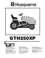 Preview for 1 page of Husqvarna GTH250XP Instruction Manual