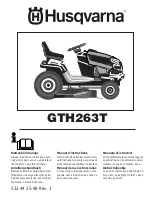 Preview for 1 page of Husqvarna GTH263 T Instruction Manual