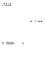 Предварительный просмотр 1 страницы Husqvarna HA 110 Operator'S Manual