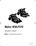 Husqvarna HA 850 Operator'S Manual preview