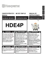 Husqvarna HDE4P Owner'S/Operator'S Manual preview