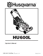 Husqvarna HU600L Owner's Operator'S Manual preview