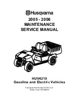 Husqvarna HUV4210 2005 Series Maintenance Service Manual preview