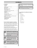 Предварительный просмотр 2 страницы Husqvarna J-handle set 335L X-series Operator'S Manual