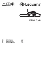 Preview for 1 page of Husqvarna K 7000 Chain Operator'S Manual