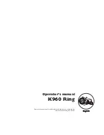 Preview for 1 page of Husqvarna K960 Ring Operator'S Manual