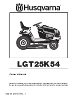 Husqvarna LGT25K54 Owner'S Manual предпросмотр