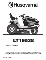 Предварительный просмотр 1 страницы Husqvarna LT19538 Operator'S Manual