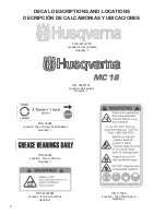 Предварительный просмотр 6 страницы Husqvarna MC 18 13H Spare Parts & Operator'S Manual