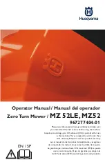 Preview for 1 page of Husqvarna MZ52 Operator'S Manual