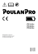 Предварительный просмотр 1 страницы Husqvarna Poulan Pro PR140Li Operator'S Manual