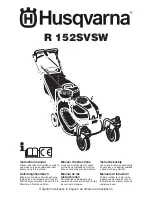 Husqvarna R 152SVSW Instruction Manual предпросмотр