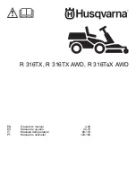 Preview for 1 page of Husqvarna R 316TX Operator'S Manual