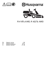 Husqvarna R 418Ts AWD Operator'S Manual предпросмотр