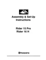 Предварительный просмотр 1 страницы Husqvarna Rider 15 Pro Assembly & Set-Up Instructions