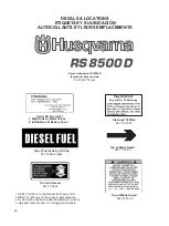 Preview for 22 page of Husqvarna RS 8500 D Operator'S Manual