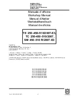 Preview for 3 page of Husqvarna SM 450-510 R/2007-E3 Workshop Manual