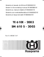 Предварительный просмотр 1 страницы Husqvarna SM 610 S 2003 Manual