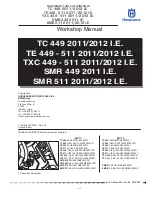 Preview for 3 page of Husqvarna SMR 449 2011 I.E. Workshop Manual