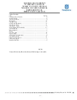 Preview for 5 page of Husqvarna SMR 449 2011 I.E. Workshop Manual