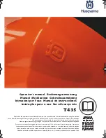 Preview for 1 page of Husqvarna T435 Operator'S Manual