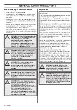 Preview for 6 page of Husqvarna T525 Operator'S Manual